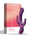 Trilux Kinky Finger Rabbit Vibrator w/Anal Beads - Purple