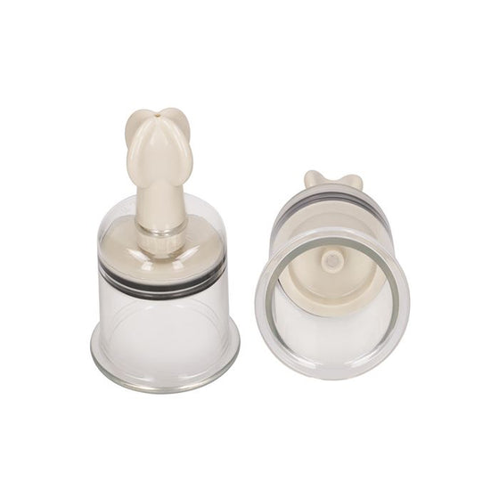 Shots Pumped Nipple Suction Set - Large Clear