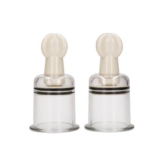 Shots Pumped Nipple Suction Set - Large Clear