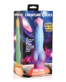  Creature Cocks Space Cock Silicone Alien Dildo - Glow in the Dark