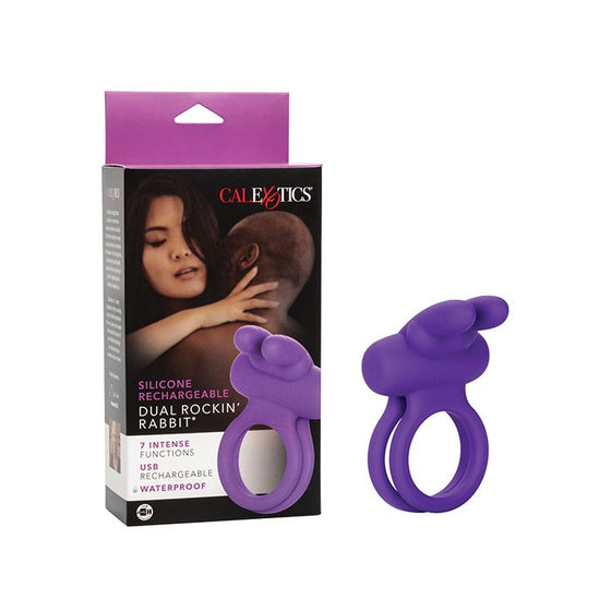 Silicone Rechargeable Rockin' Rabbit Enhancer - Purple