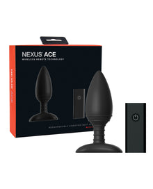  Nexus Ace Remote Control Butt Plug Medium - Black