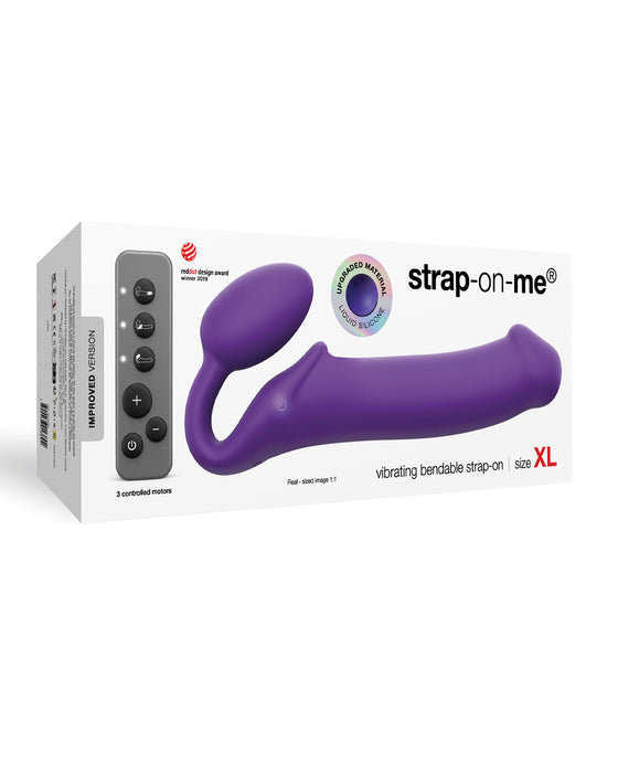 Strap On Me Vibrating Bendable Strapless Strap On Xlarge - Purple