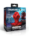 Creature Cocks Dragonspawn Silicone Butt Plug Medium - Black/Red