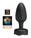 Pretty Love Osborn Medium Butt Plug w/Multi Color Bottom Light - Black