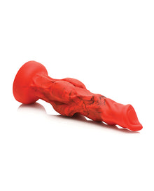  Creature Cocks Fire Hound Silicone Dildo - Medium Red