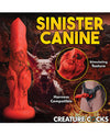 Creature Cocks Fire Hound Silicone Dildo - Medium Red