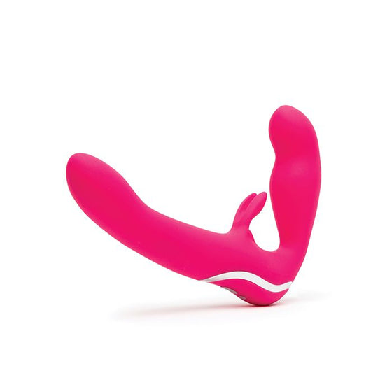 Happy Rabbit Strapless Strap on Rabbit Vibe - Pink