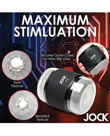  Curve Toys Jock Vibrating Double Stroker - Black