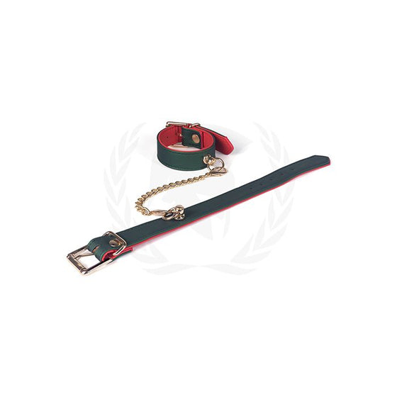 Spartacus PU Beginners Wrist Restraints - Green/Red