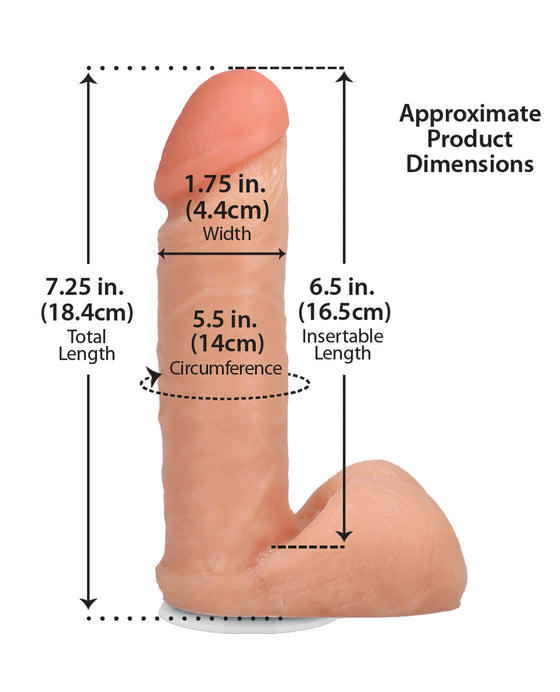 Realistic 6" ULTRASKYN Cock w/Balls - White