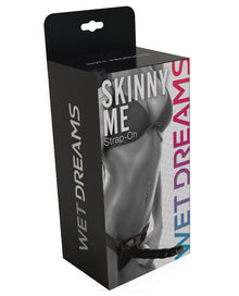  Wet Dreams Skinny Me 7" Strap on w/Harness - Black
