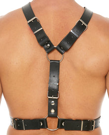  Shots Uomo Men's Harness w/Metal Bit - Black