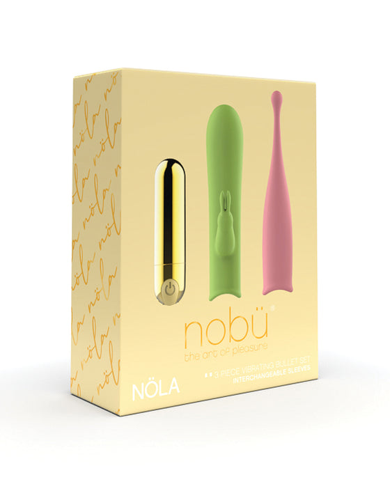 Nobu Nola Interchangeable Bullet Set - 3 Piece Set  Pink/Green
