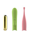 Nobu Nola Interchangeable Bullet Set - 3 Piece Set  Pink/Green