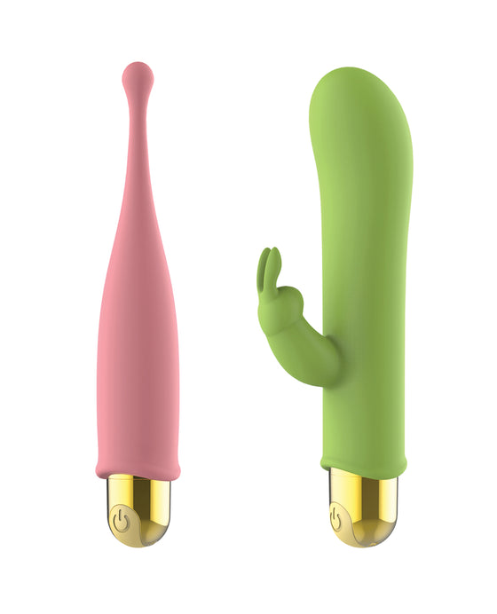 Nobu Nola Interchangeable Bullet Set - 3 Piece Set  Pink/Green