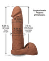 Realistic 8" ULTRASKYN Cock w/Balls - Brown