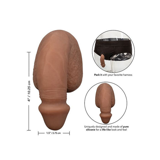 Packer Gear 4" Silicone Packing Penis - Brown