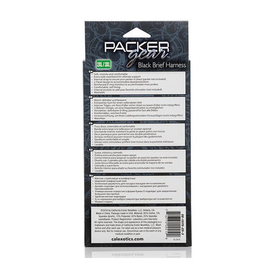 Packer Gear Brief Harness 2XL/3XL - Black