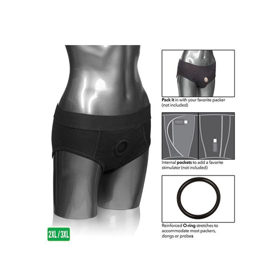 Packer Gear Brief Harness 2XL/3XL - Black