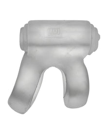  Hunky Junk Revhammer Shaft Vibe Ring - Clear Ice w/Blue Vibe