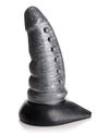 Creature Cocks Beastly Tapered Bumpy Silicone Dildo - Silver/Black