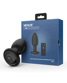  Nexus Tornado Rotating & Vibrating Small Butt Plug - Black