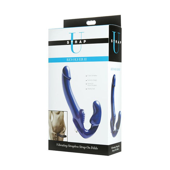 Revolver II Strapless Strap on G-Spot Dildo - Blue