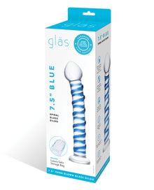  Glas Spiral Glass Dildo - Blue