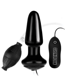  Lux Fetish 4" Inflatable Vibrating Butt Plug