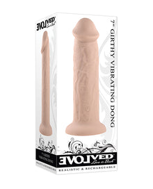  Evolved 7" Girthy Vibrating Dong - Light