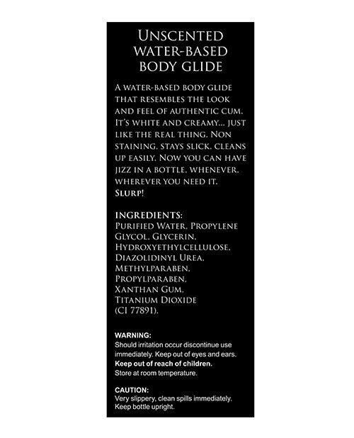 Master Series Unscented Jizz Water Based Body Glide - 34 oz