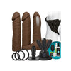 Vac-U-Lock Vibrating Dual Density ULTRASKYN Set w/Wireless Remote - Chocolate