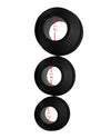 Master Series Gape-Grommets 3 pc Hollow Silicone Anal Dilator Set - Black