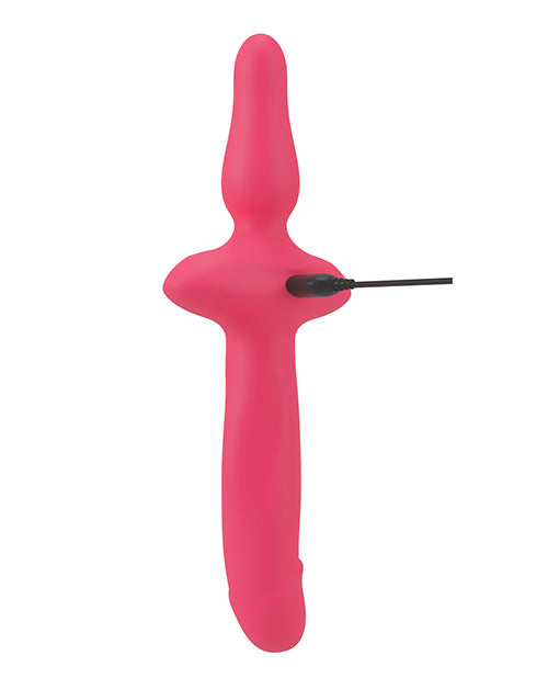 Couples Choice 2in1 Vaginal & Anal Vibrator - Pink
