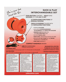  French Kiss Suck & Play Interchangeable Set - Red