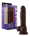 Shaft Model A Flexskin Liquid Silicone 8.5" Dong w/Balls - Mahogany