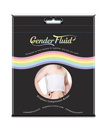  Gender Fluid Strapless Chest Compression Binder - XL White