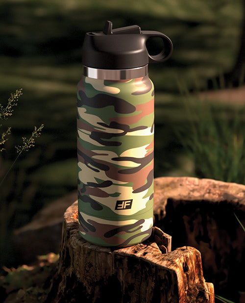 PDX Plus Fap Flask Happy Camper Stroker - Frosted/Camo