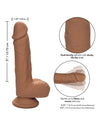 Studs Dual Density Silicone 5" Dildo - Brown