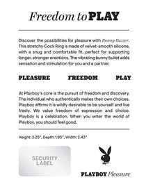  Playboy Pleasure Bunny Buzzer Cock Ring - Deep Teal