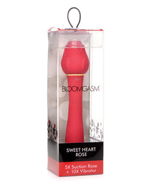  Inmi Bloomgasm Sweet Heart Rose 5X Suction & 10X Vibrator - Red