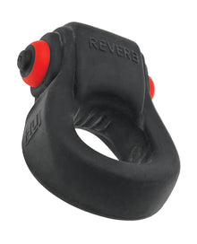  Hunkyjunk Revring Cock Ring w/Vibe - Tar w/Red Vibe