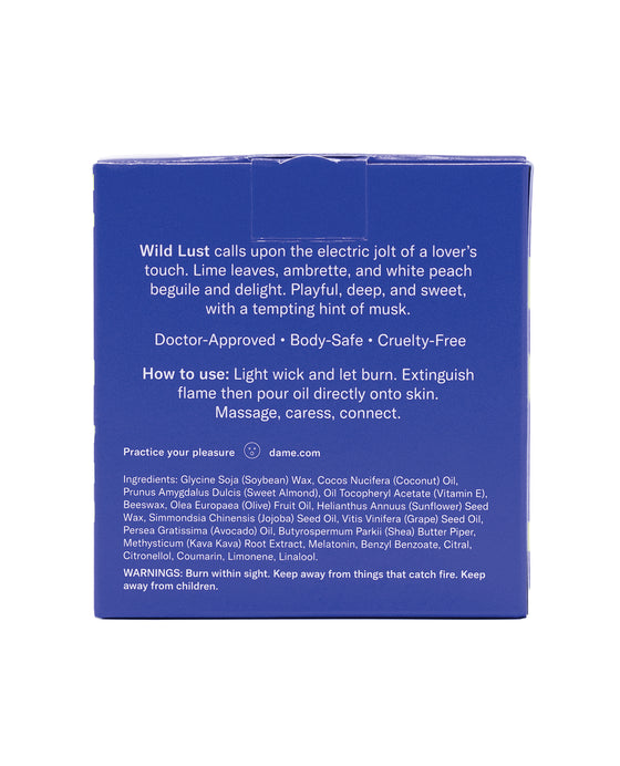 Dame Massage Oil Candle - Wild Lust