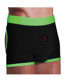  Get Lucky Strap On Boxers - XL-XXL Black/Green