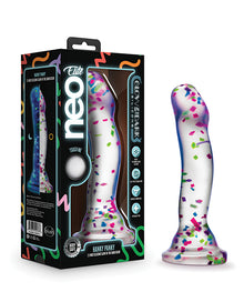  Blush Neo Elite Hanky Panky 7" Confetti Dildo - Glow in the Dark