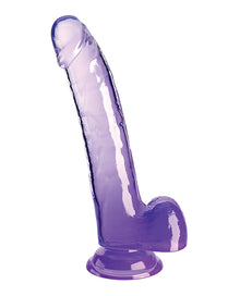  King Cock Clear 9" Cock w/Balls - Purple