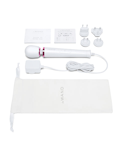 Le Wand Powerful Petite Plug-In  Vibrating Massager - White