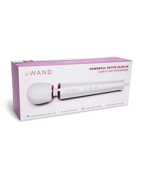 Le Wand Powerful Petite Plug-In  Vibrating Massager - White