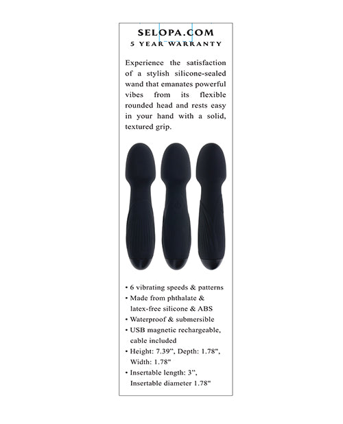 Selopa Power Trip Wand Vibrator - Black